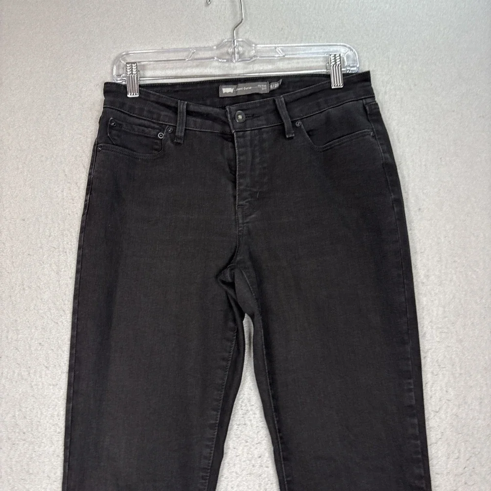 Levis Jeans Womens 8 Black Demi Curve Mid Rise Skinny Denim Stretch
